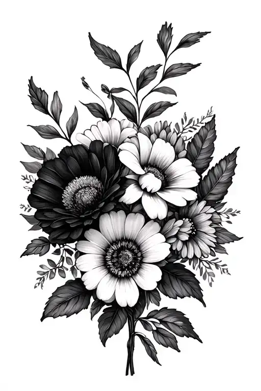 September And October Birth Flower Bouquet