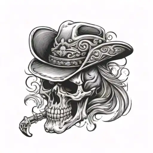 Western Cowboy Skull
