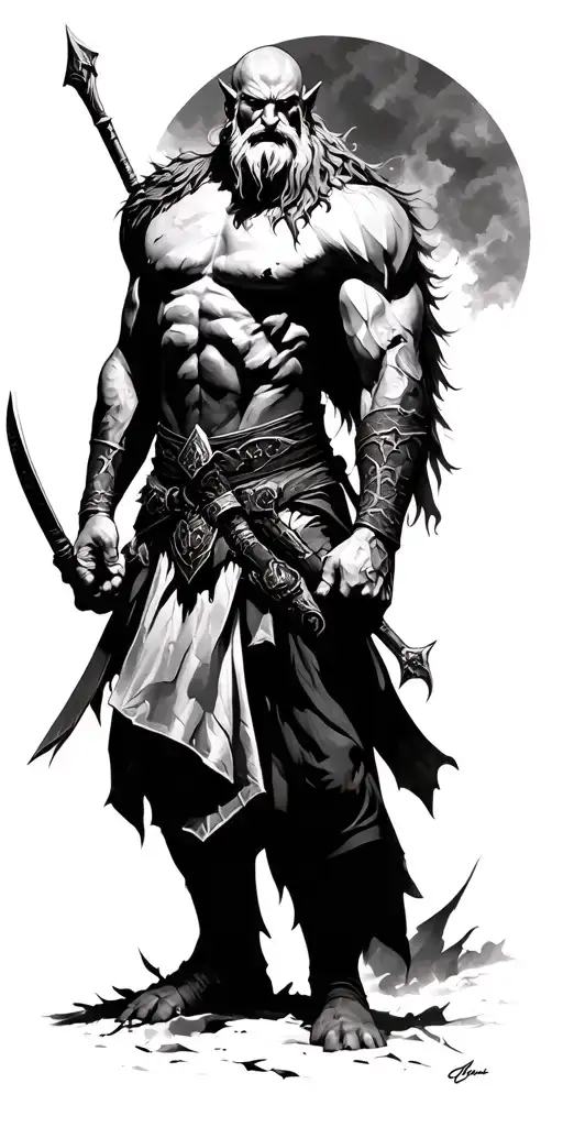 God Of War On The Battle Field