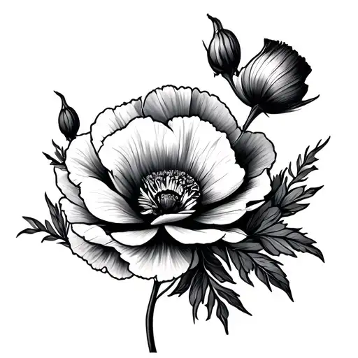 Carnation And Poppy