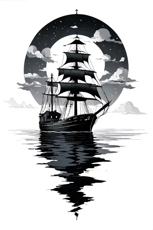 Ship And Light House