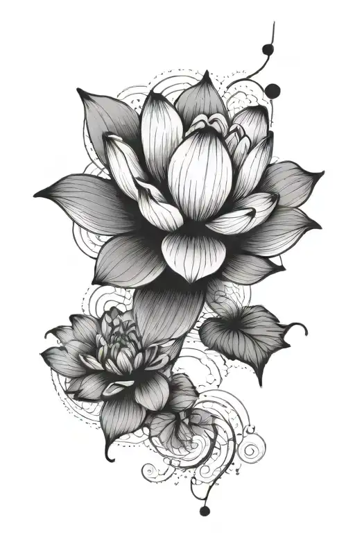 Lotus Flower And Semicolon Forearm