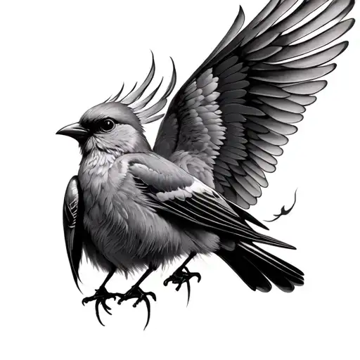 Bird Twins One With Burnt Wings