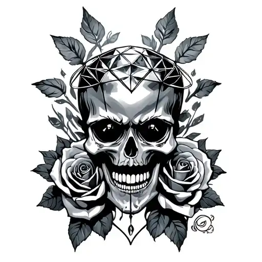 Deftones Diamond Eyes Skull And Roses