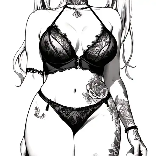 Sexy Anime Girl In Lingerie