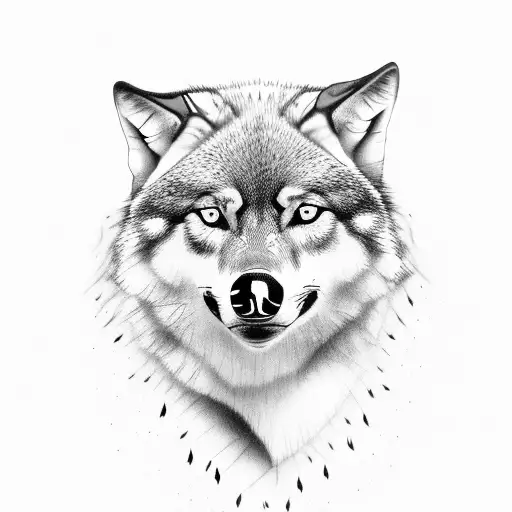 Tree With Family Of Wolves