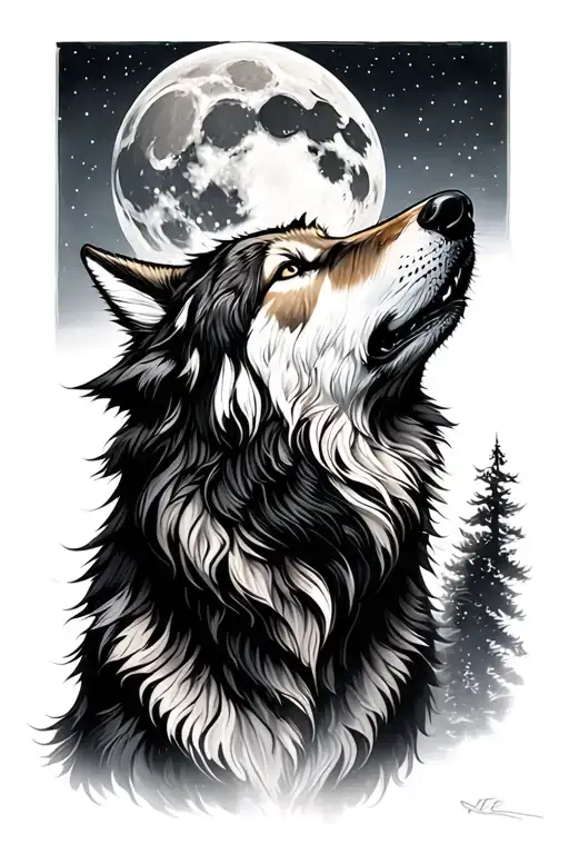 Wolf Howling At The Moon