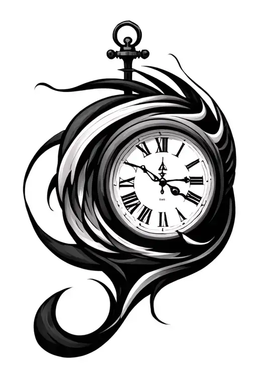 Nautical Clock Tribal
