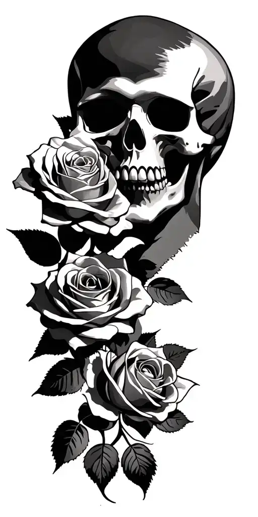Skull And Rose And A Raver