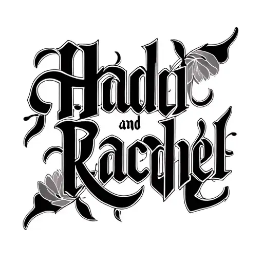 Two Word Ambigram Generator Of The Words Hadi And Rachel