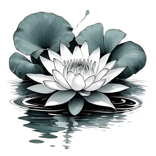 Plant Line With Fine Water Lily