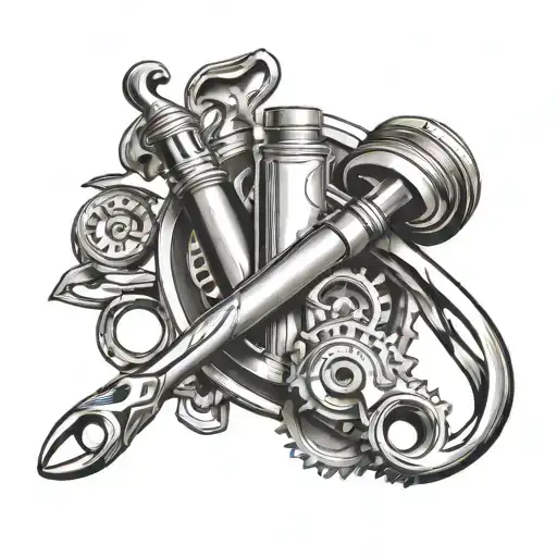 Nursing Tools And Mechanic Tools Intertwined