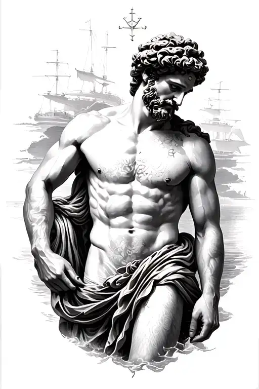 Michelangelo Creation Of Adam With A Nautical Twist
