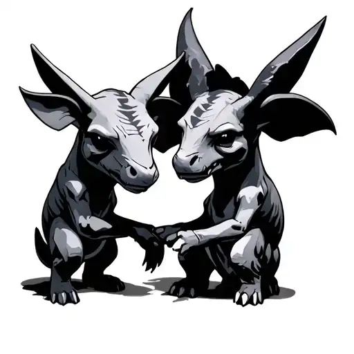 Cubone Holding Hands With Cubone