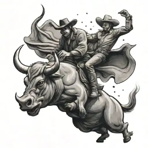 A Cowboy Riding A Cosmic Bull
