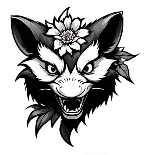Flower Tazmanian Devil Graffiiti
