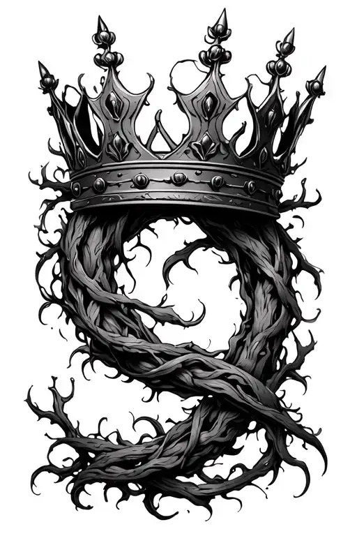Crown Made Of Vines Wrapped In A Circle