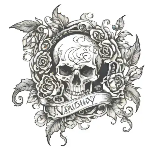 The Holy Death With Carnations And A Name That Says Nahomy