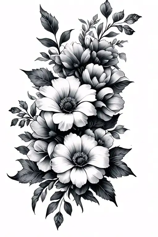 Flowers Wrapping Around Upper Arm