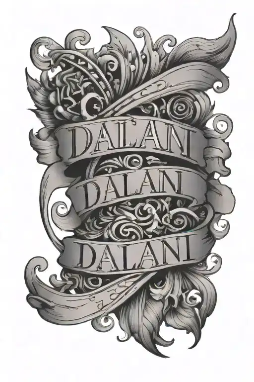 Name Tat That Says Dalani With Hearts Around It
