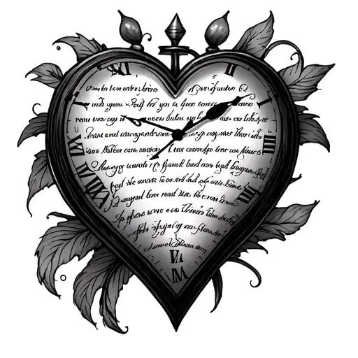 Heart With Bible Scripture And Clock