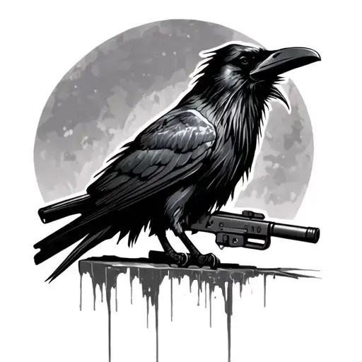 Raven With A Sniper Rifle