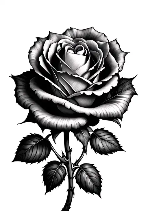 Rose With Heart On Top Of A Dopamine Chemical Tructure