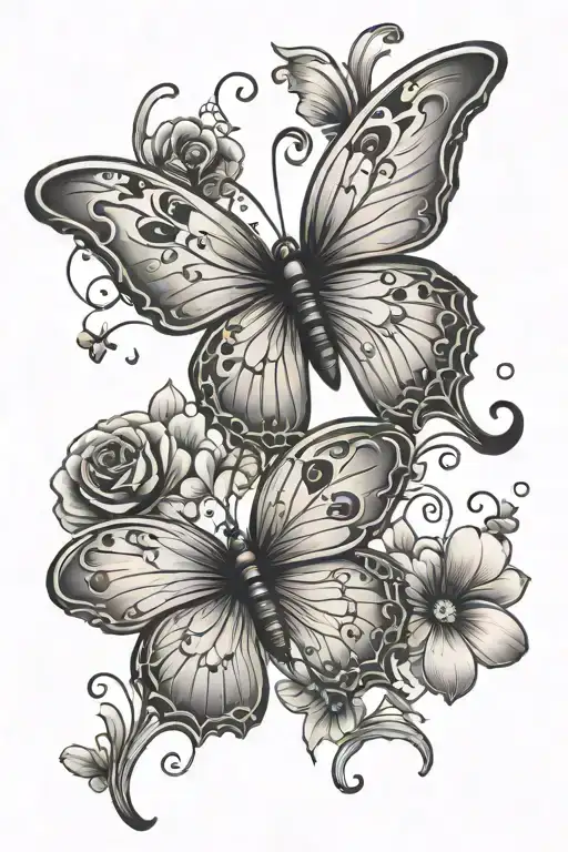 Butter Fly With Hearts