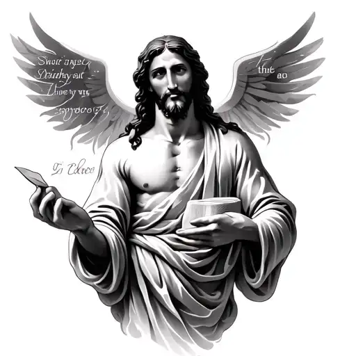 Graceful Scene Glorying Jesus Christ With Bible Verses Integrated Into The Scene