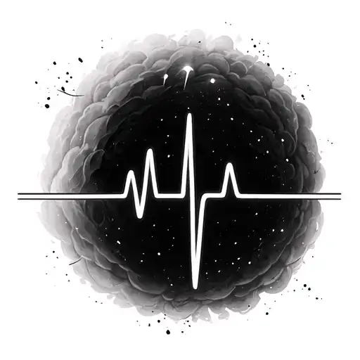 Ekg Line With A Semi Colon