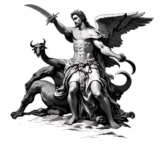 Saint Micheal Slaying The Devil