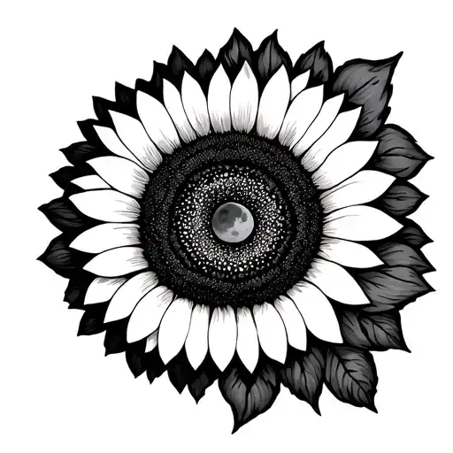 Sunflower And Moon