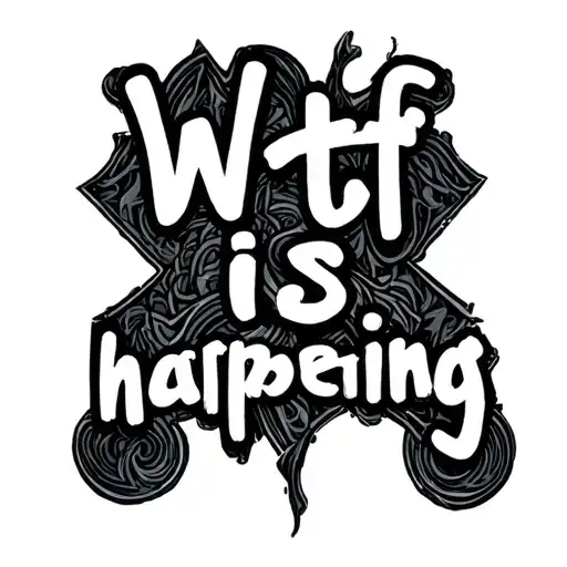 The Text 'Wtf Is Happening' In The Shape Of A Question Mark