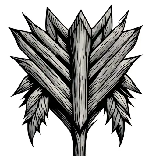 Wooden Arrow Design Showcasing