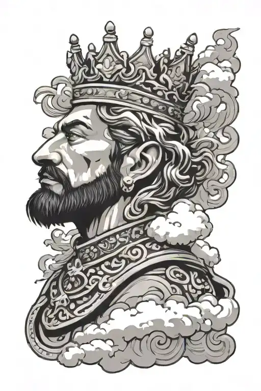 King With Clouds Surrounding