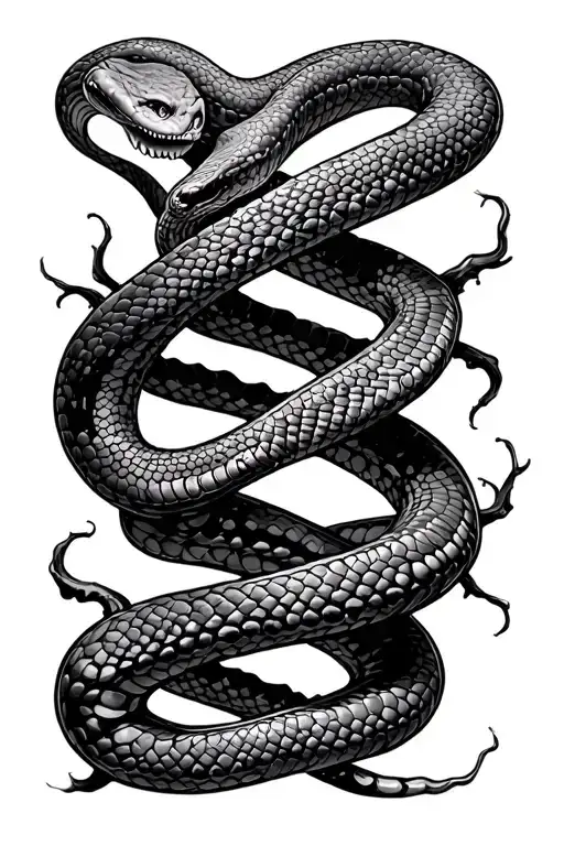 Dna Strand Made With Snakes