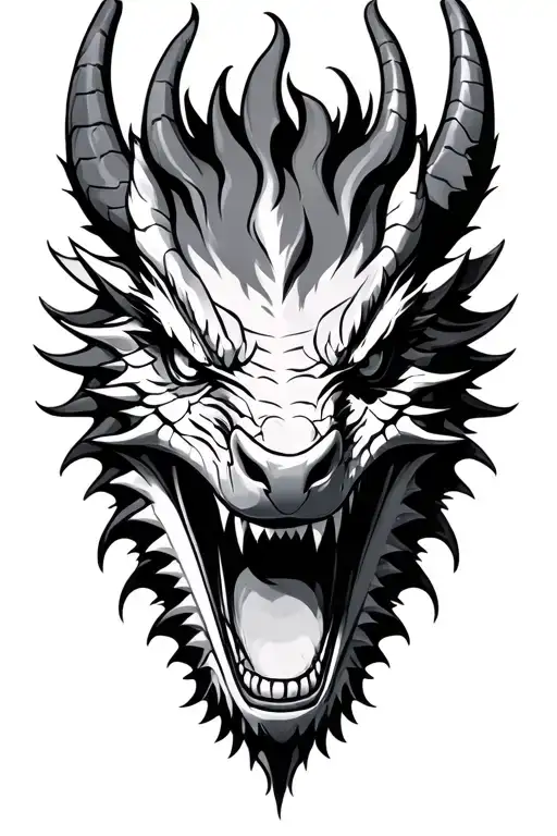 Dragon Face Front View