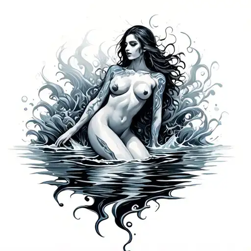 Water Flowing Full Body