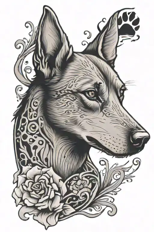 Paw Print Inside Kelpie