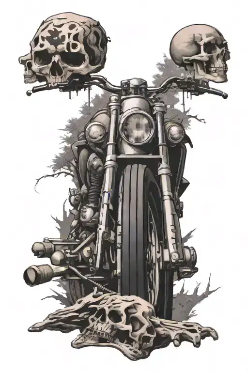 Dirtbikes Mountains Trees Spark Plugs Money Skulls