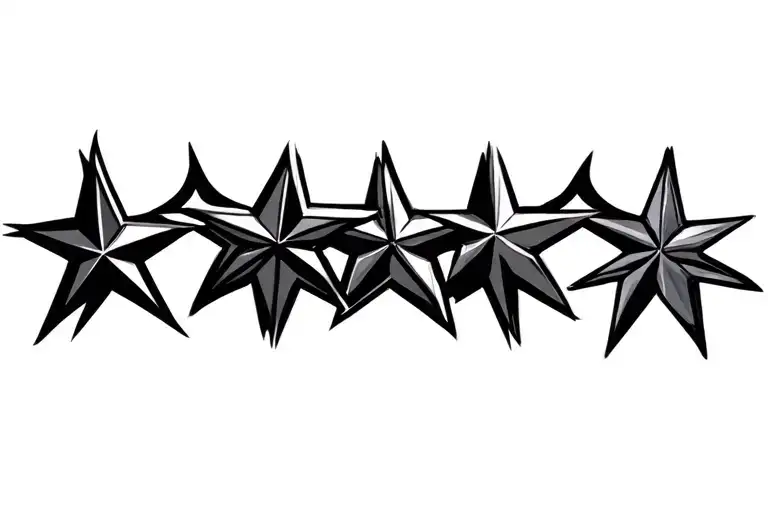 3 Stars In A Line Biggest To Smallest