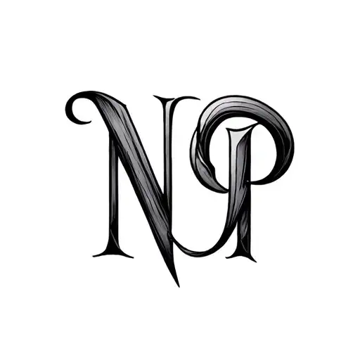 The Letters N And P Intertwined