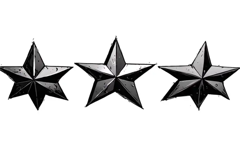 3 Stars Representing 3 Children