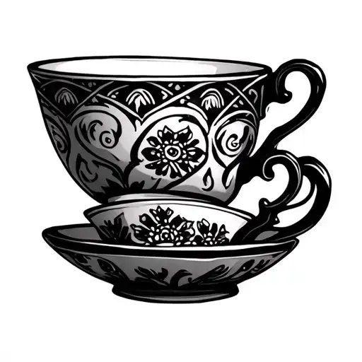 Tea Cups Stacked