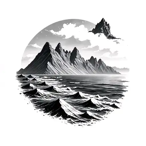 Mountians Desert And Ocean