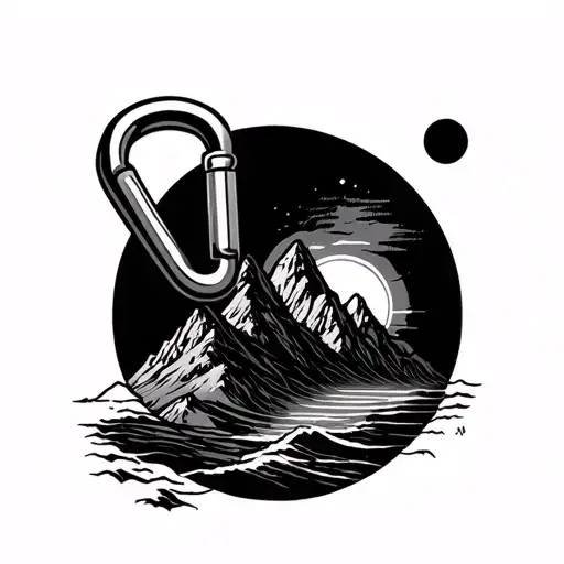 Mountians Desert And Ocean Climbing Carabiner