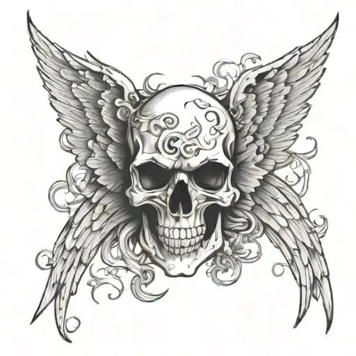 Fallen Angel Skull