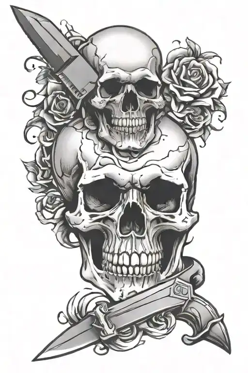 Knife And Skull