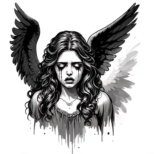 Female Angel Crying