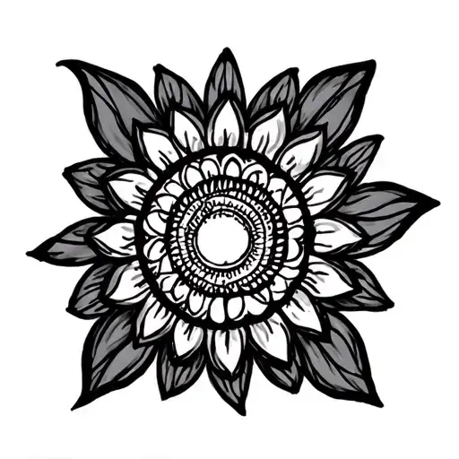 Mandala Tattoo Sonne